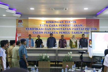 Bimbingan Teknis (Bimtek) tata cara pendaftaran, verifikasi dan penetapan partai politik calon peserta pemilu tahun 2019 tingkat Kota Bengkulu