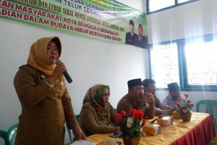 Pemerintah Kota Bengkulu mendeklarasi stop buang air besar sembarangan bertempat di Kantor Camat Teluk Segara dan Kantor Camat Muara Bangkahulu