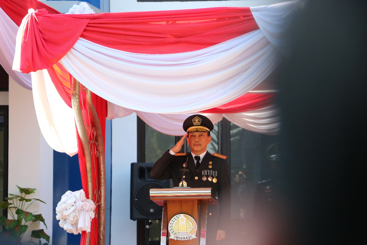 Pimpin Upacara HBI Ke-74, Kakanwil Kemenkumham Santosa: Pegang Teguh Tata Nilai Pasti dan Berakhlak