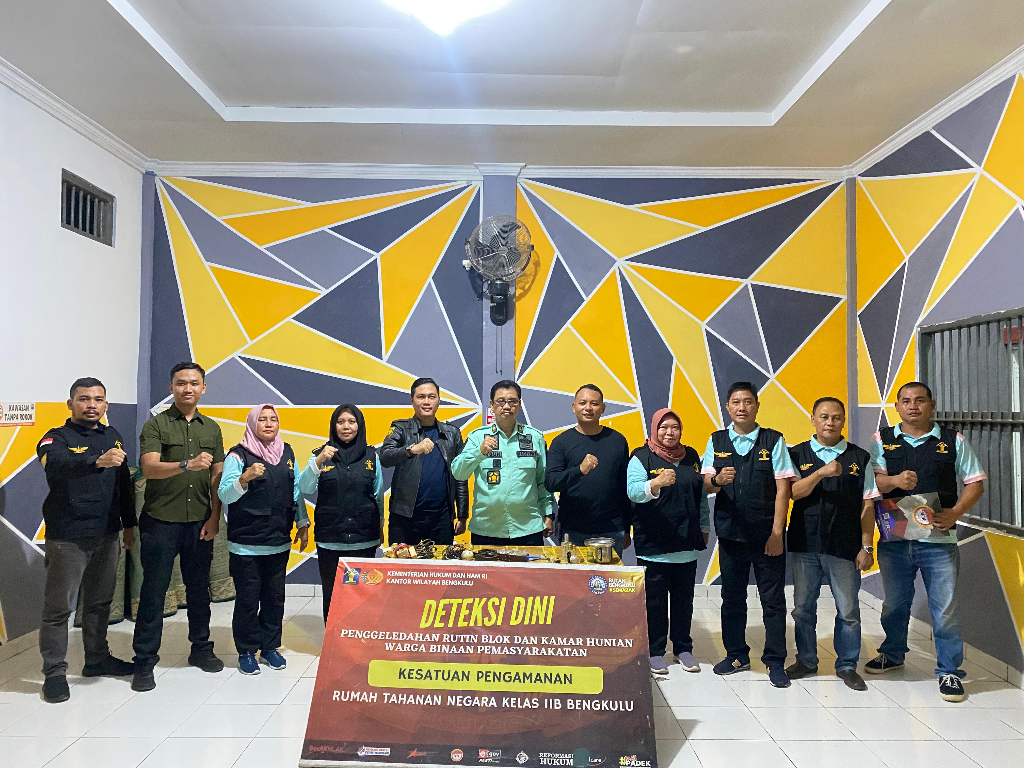 Tim Satops Patnal Kemenkumham Bengkulu Sidak Blok dan Kamar Hunian di Rutan Kelas IIB Bengkulu