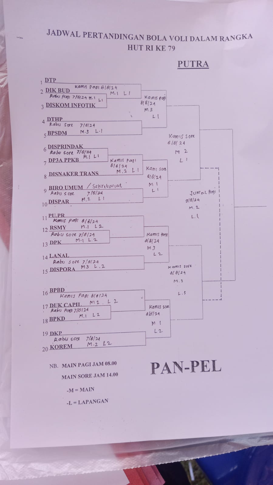 Semarakkan HUT ke-79 RI, Pemprov Bengkulu Gelar Turnamen Voli Antar OPD dan Instansi Vertikal