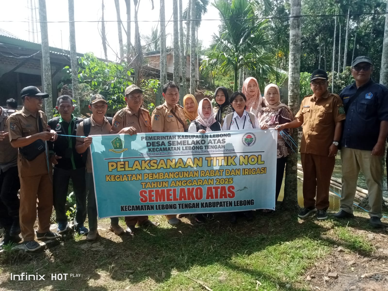 Pemdes Semelako Atas Gelar Titik Nol Pembangunan Tahap 1 Irigasi dan Rabat
