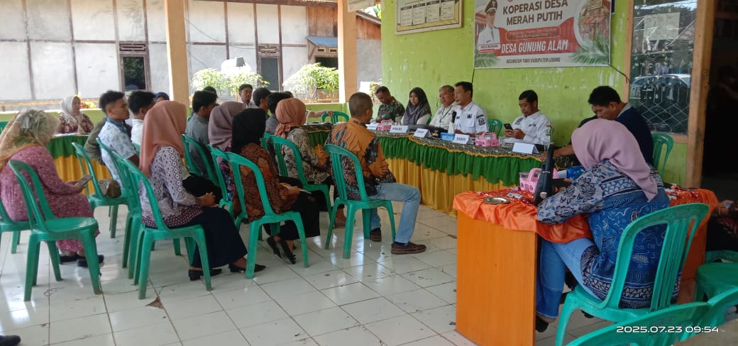 Tingkatkan Kapasitas Kinerja Anggota, Pemdes Gunung Alam Gelar Pelatihan Koperasi Merah Putih 