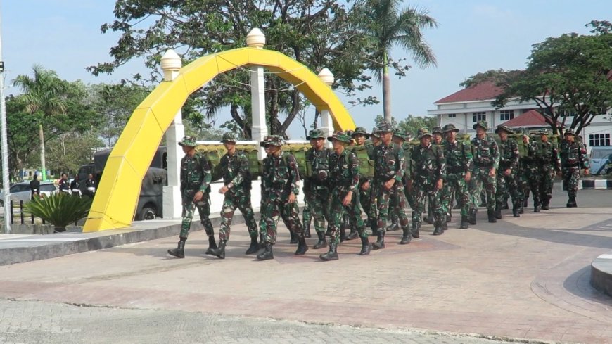 Keberangkatan Satgas TMMD Kodim 1010/Tapi Menuju Lokasi TMMD