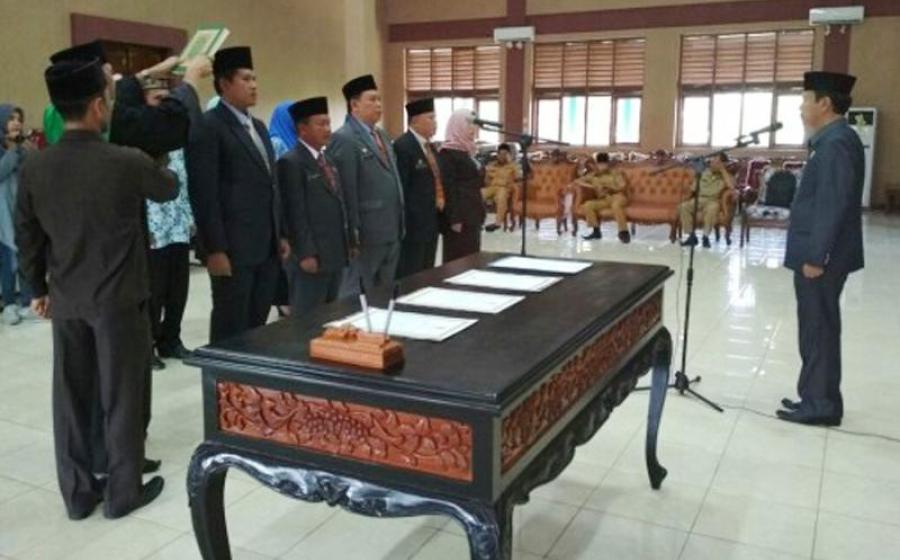 Pelantikan 9 Pejabat Eselon III dan IV Pemkot Bengkulu