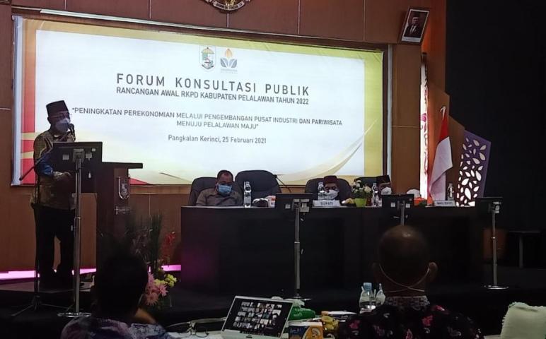 Bupati H.M.Harris Buka FKP RKPD Kabupaten Pelalawan Tahun 2022