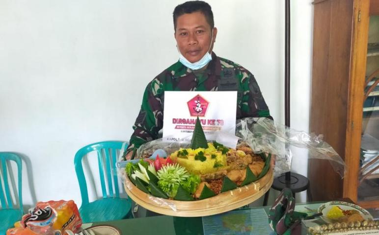 Disuasana TMMD 112, Koramil Ngantang Mendapat Kejutan dari Polsek Ngantang