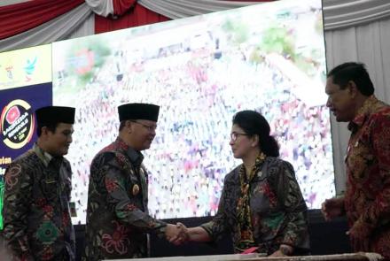 Menkes Nila saat menghadiri Rakerkesda di Bengkulu
