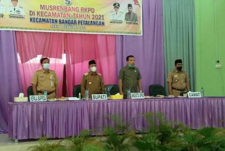 Bupati Pelalawan Buka Musrenbang RKPD Tingkat Kecamatan Bandar Petalangan Tahun 2021