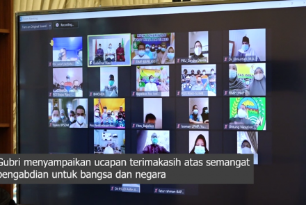 Gubernur Riau Silaturahmi Virtual Bersama Nakes dan Pasien COVID-19