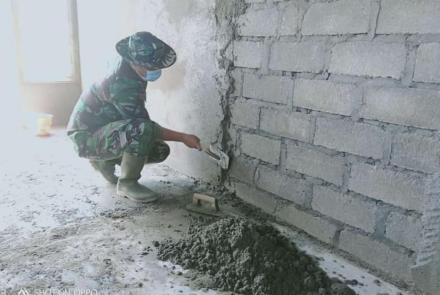 Tembok Rutilahu Mulai Plaster 