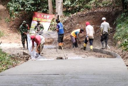 Sasaran Fisik di TMMD 112 sudah mulai di kerjakan