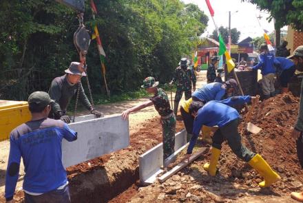 TMMD 112 Realisasikan Keinginan Warga Untuk Bangun Drainase