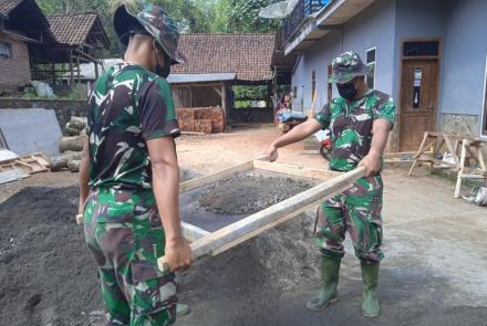 Pasir Halus Buatan Satgas TMMD 112 Kodim 0818