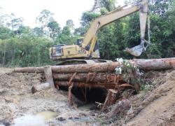 Jembatan Penghubung Desa Kampuri Proyek TMMD Tuntas